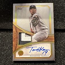 2019 Topps Masahiro Tanaka Autograph Reverence 3 Color Patch Platinum Auto #1/1 picture