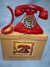 Paramount Collection Classic Brittany Retro Vintage Telephone Push Button Red picture