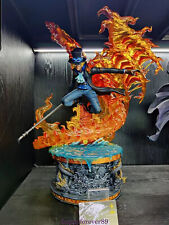 DT Studio One Piece Sabo Fire Dragon GK Resin Painted Figurine LED Statue picture