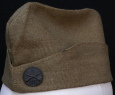 WWI Army MG Machine Gun Overseas Garrison Cap Wool French Tailor Made Gaberdine picture