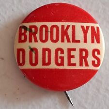 Pinback Button BROOKLYN DODGERS Vintage Baseball Team Spirit Red Pin  BU276 picture