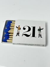 THE 21 CLUB  RESTAURANT NYC  Matchbox With Wooden Blue Matches Full Unstruck picture