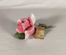 Napoli Dea Capodimonte Fine Porcelain Pink Rose Hand Made In Italy picture