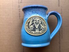 Death Wish Coffee Saratoga Coffee Traders Blue Beaster Mug Deneen Pottery Easter picture