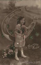 Girls Precious Young Girl with Flowers Postcard Vintage Post Card picture