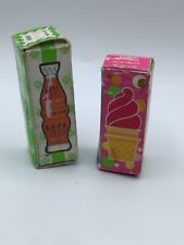 Set of 2 Vintage 1970's Avon Lip Gloss Containers Orginal Box Novelty picture