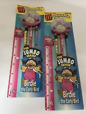 1995 McDonald's Birdie The Early Bird Pencils Eraser and Stencils  New Set Of 2 picture