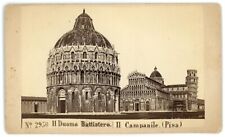 CIRCA 1870'S CDV Featuring Piazza del Duomo Tuscany Italy Photo By Carlo Ponti picture