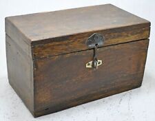 Antique Wooden Storage Box Original Old Hand Crafted picture