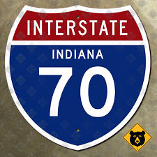 Indiana interstate 70 road sign highway 1957 Terre Haute Indianapolis 18x18 picture