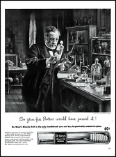 1953 Louis Pasteur art in Laboratory Dr. West's toothbrush retro print ad L20 picture