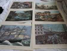 Lot of 12 Currier and Ives Calendar Pages from 1979 12