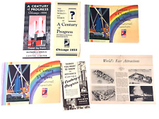 1933 CHICAGO Worlds Fair A Century Of Progress Souvenir Guides Paper Epherma picture