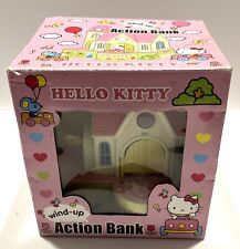 HELLO KITTY Garage Door Car Mechanical Wind-Up Action Coin Bank Sanrio 2003 Box picture