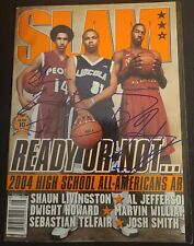 DWIGHT HOWARD+LIVINGSTON TELFAIR SIGNED SLAM MAGAZINE LAKERS W/COAPROOF RARE WOW picture