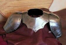 Medieval Set pair of pauldrons with gorget steel larp Armor Cosplay Costume picture