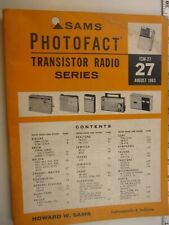 SF AUGUST 1963 Sams Photofact   TRANSISTOR RADIO Series TSM-27  BIS picture