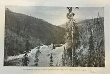 1917 Headwaters of Peace River Canadian Rockies Fox River Range illustrated picture