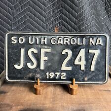 Vintage Car Truck SC South  Carolina 1972 License Plate Tag #JSF 247 Ford Chevy picture
