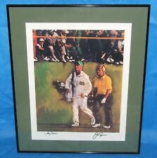 Jack Nicklaus & Jackie Nicklaus Signed & Framed Watercolor Print 1986 Masters picture