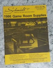 VTG 1986 Schmidt Game Room Supplies Price List Catalog Advertisement Ad  picture