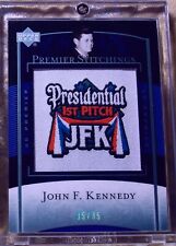 John F. Kennedy 2007 UD Premier Stitchings Pitch patch Upper Deck #'d  35 / 35 picture