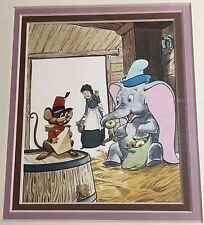 Disneyland Magazine Original Watercolor Painting of Dumbo and Timothy 1975 picture