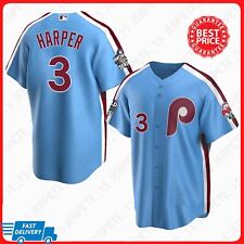 Bryce Harper #3 Philadelphia Phillies World Series Light Blue Jsy Fan Made picture