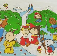 Peanuts Childs Drapery Panels/Bedspread/Sheet/Pillowcase VTG/1972 SNOOPY/CHARLIE picture