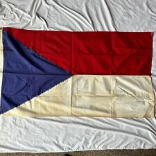 Antique 1945-1950s Czechoslovakia Ajax Paramount Linen Cotton Flag picture