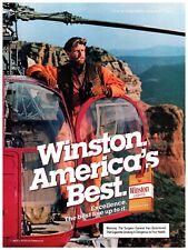 1985 Winston Lights Cigarettes America's Best Vintage Print Ad Helicopter Canyon picture