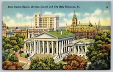 Postcard State Capitol Square & City Hall, Richmond Virginia Unposted picture