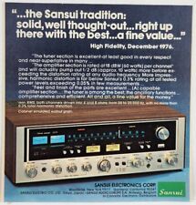 1977 Sansui Stereo Receivers Tuner Vintage Print Ad Poster Man Cave Art Deco 70s picture