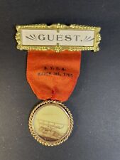 Antique March 3,1905  Firefighter Medal Ribbon B.V.F.A. picture