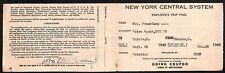New York Central System Railroad 1949 Employe's Trip Pass #53295 picture