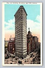 New York City NY-New York, Flat Iron Building, Antique Vintage Souvenir Postcard picture