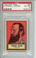 1952 Topps Look 'N See   Stonewall Jackson  #40 PSA 8 Pop 37 Low Population picture