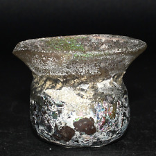 Original Ancient Roman Glass Medicine Cosmetics Glass Pot Ca. 1st-2nd Century AD picture