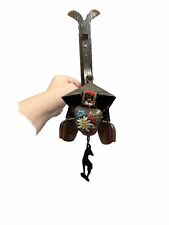 Vintage German Cowbell / 10” Chime Metal With Metal Wall Hanger Embroidery Strap picture