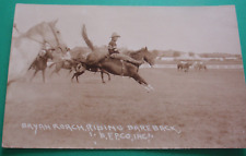RPPC Rodeo Bryan Roach Riding Bareback  P.F.P. Co. Inc.  circa 1919 unposted picture