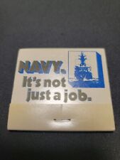 Vintage Matchcover  Navy It's Not Just A Job It's An Adventure Full & Unstruck picture
