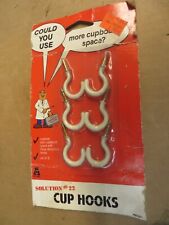 ACME # 22 CUPBOARD SHELF COATED CUP HOOKS VINTAGE 6 PACK  # 90364 picture