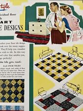 Vintage Sears Vinyl Asbestos Floor Tile Brochure How To Install Color Designs + picture