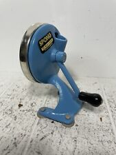 Vintage English Made SPONG No 102 Turquoise Blue Cast Iron Bean Slicer picture