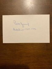 BILL YOUNG - REDSKINS FOOTBALL - AUTHENTIC AUTOGRAPH SIGNED - B433 picture