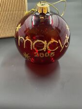 MACY'S 2005 Red Star Logo Christmas Ornament Memory Travel Tree Parade picture