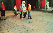 Los Angeles CA, Grauman's Chinese Theater Forecourt Hollywood, Vintage Postcard picture