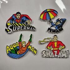 Vintage 1970's DC Comics Aquaman Superman Shazam Penquin Plastic Fridge Magnet picture