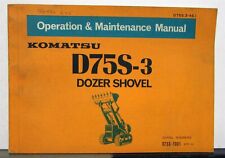 1979 Komatsu D75S-3 Dozer Shovel Specifications Construction Operation Manual picture
