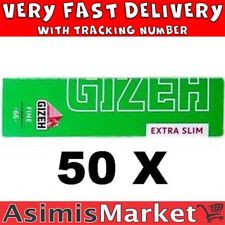 Gizeh Extra Slim Fine Rolling Papers Cut Corners 50 Packs X 66 Sheets 18,5gr picture